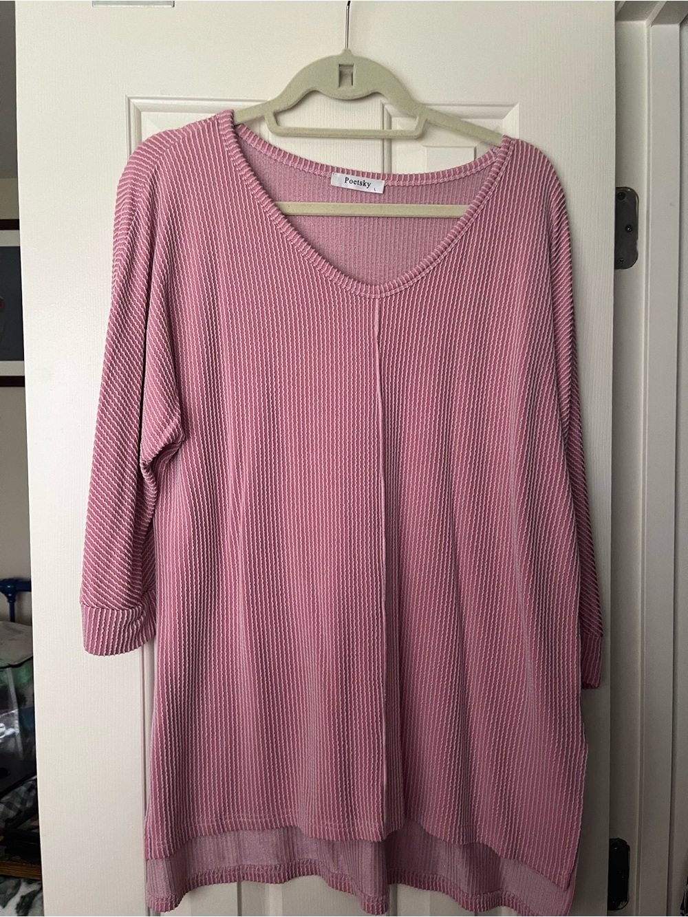 Set of 3 Ribbed V-Neck Women's Top